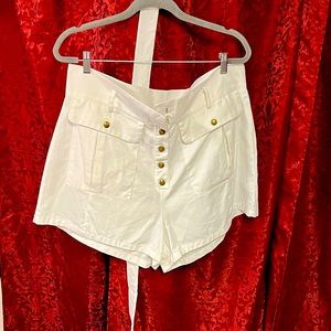 White Twill Shorts